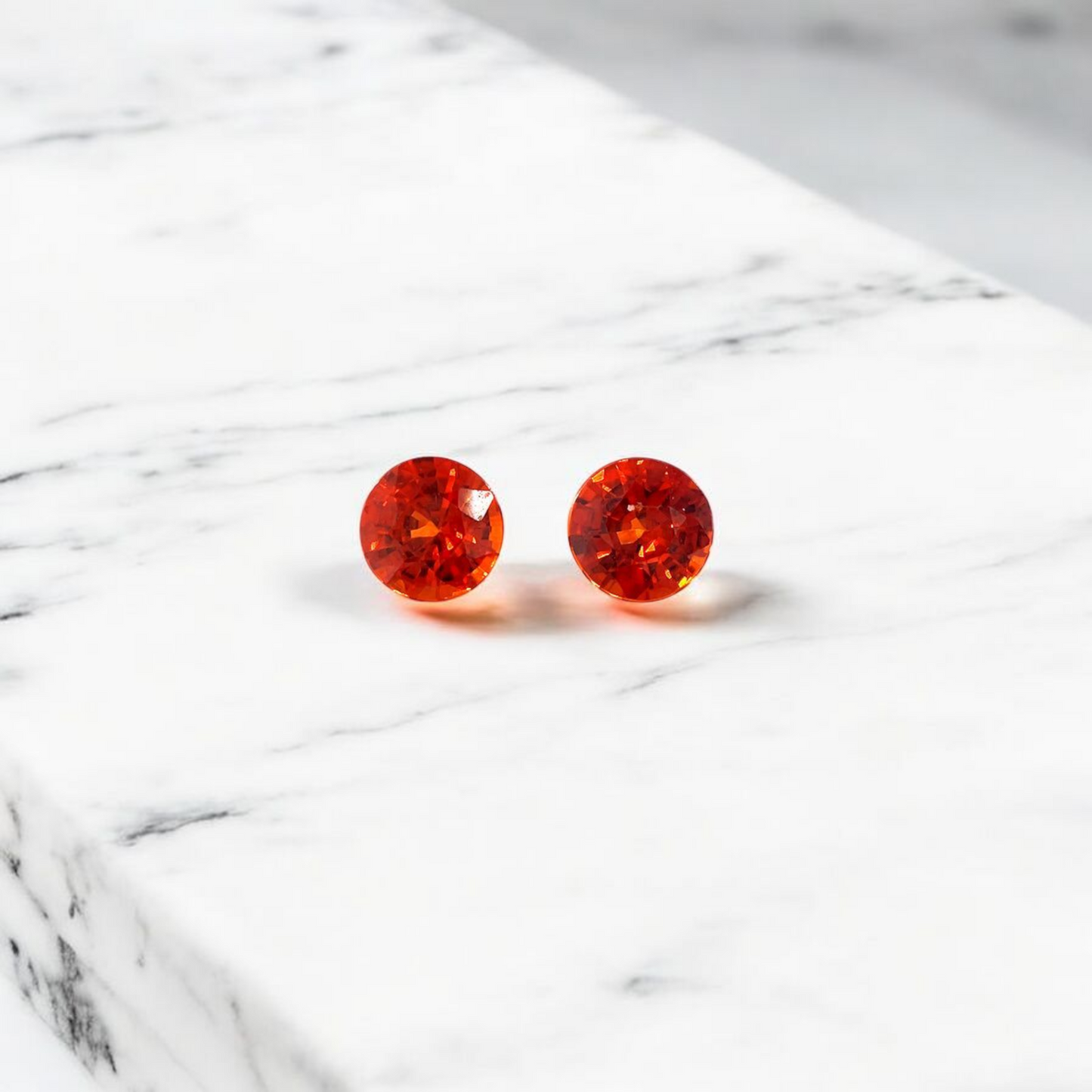 Spessartite Garnet Pair Round Cut 5.10mm