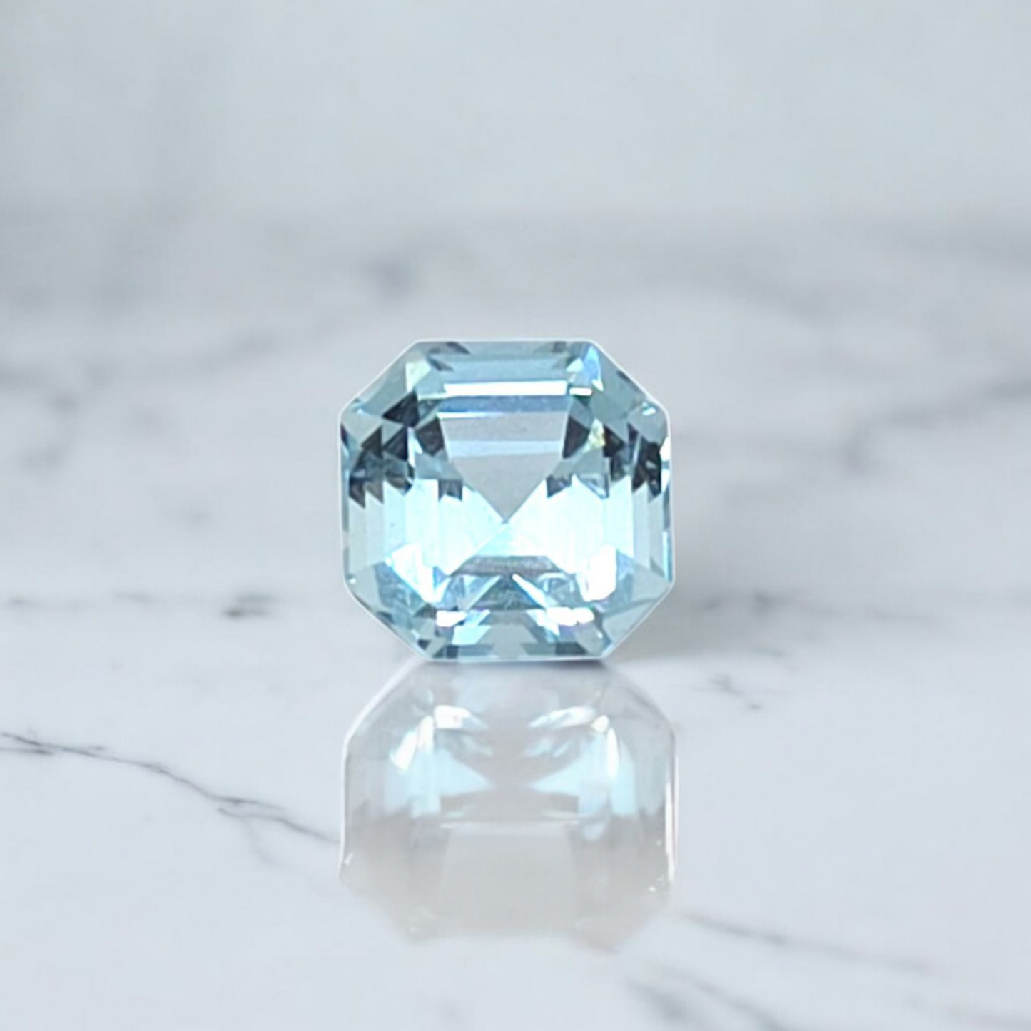 2.14 ct Aquamarine Square Emerald Cut