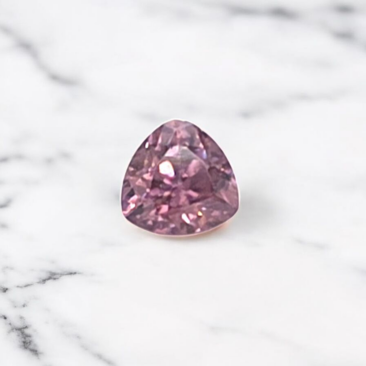 1.10ct Australian Zircon Pink Trillion Cut