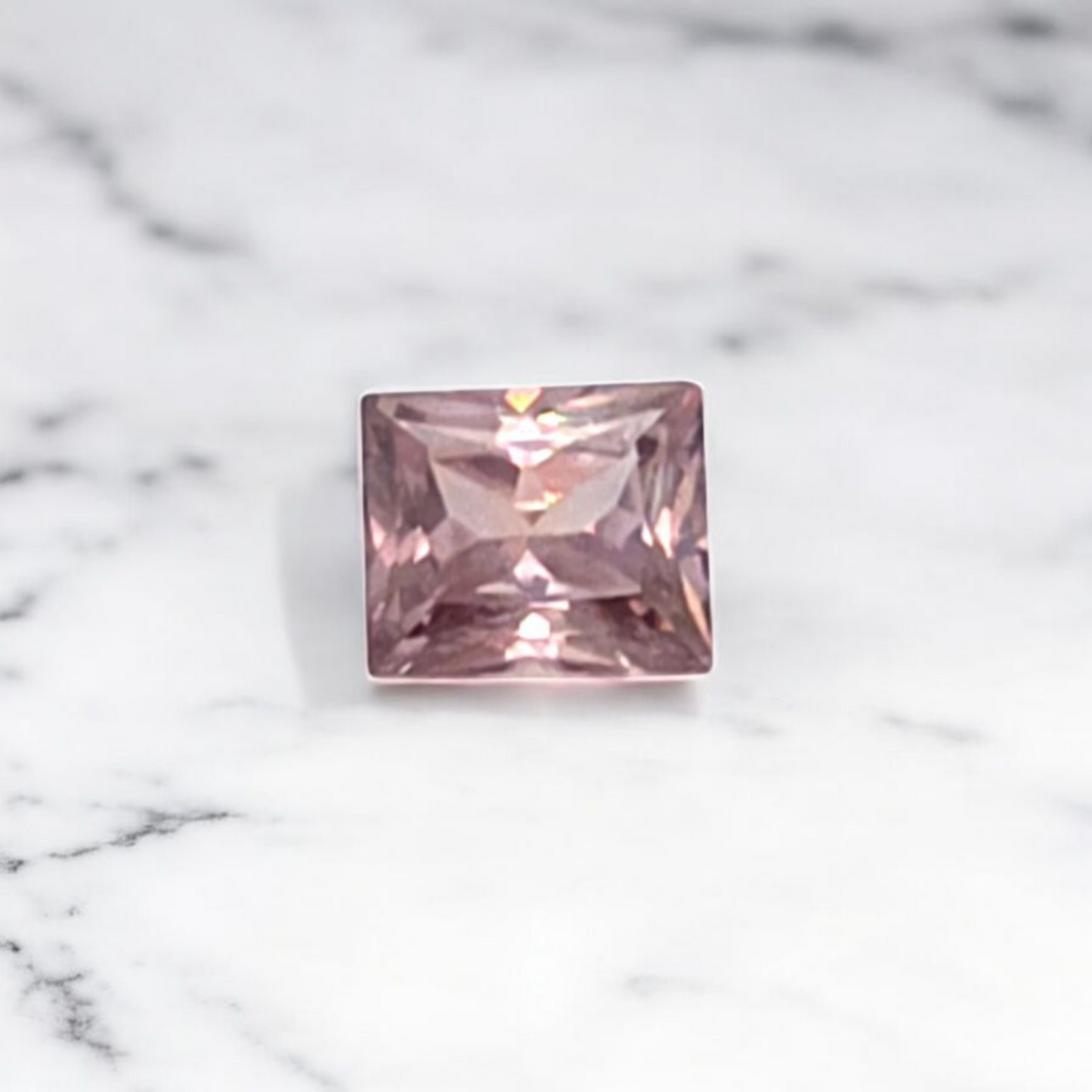 2.12 ct Australian Zircon Pink Square Cut