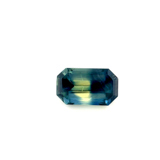 1.49ct Australian Parti Sapphire Teal Yellow
