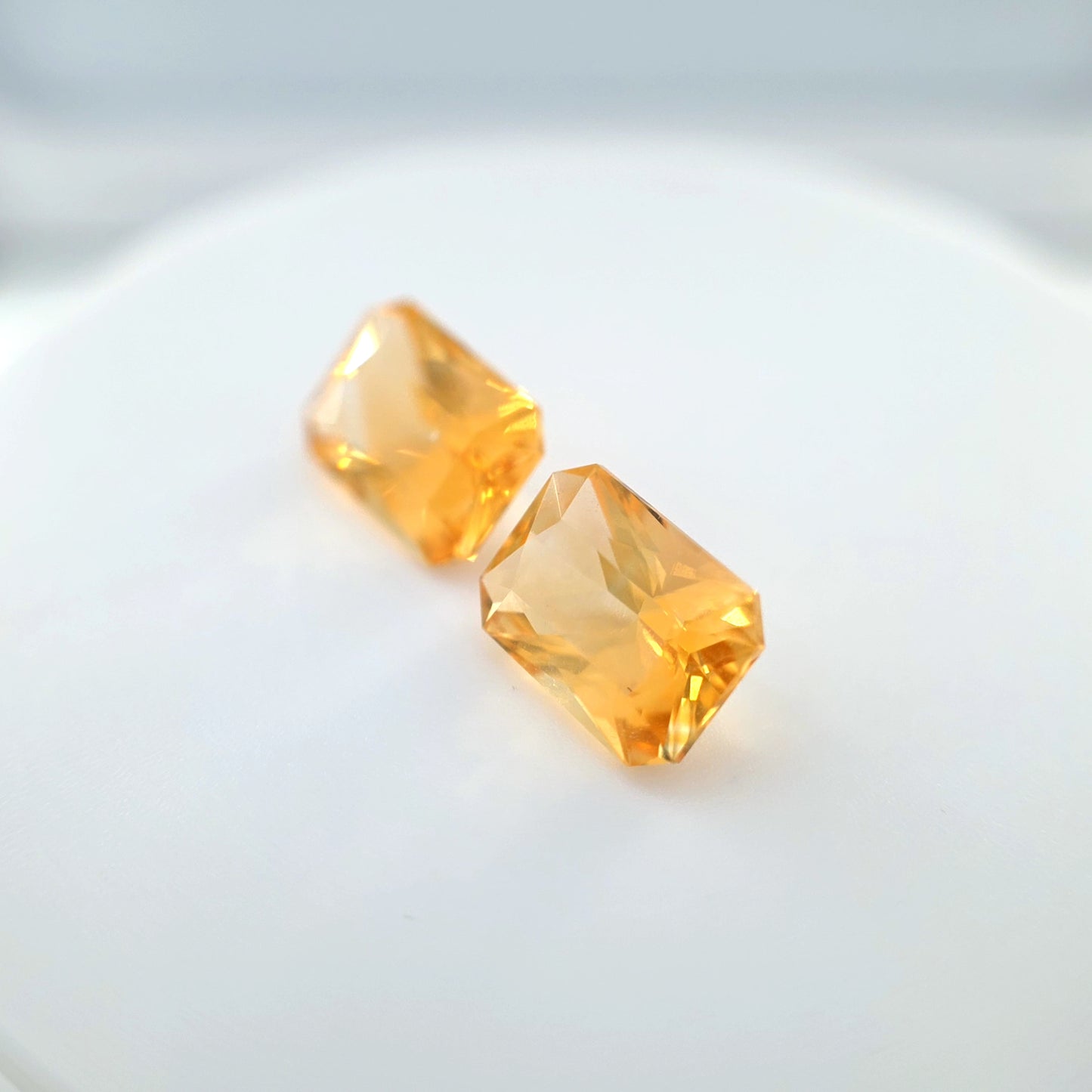 Citrine Scissor Cut Pair 8 x 6 mm