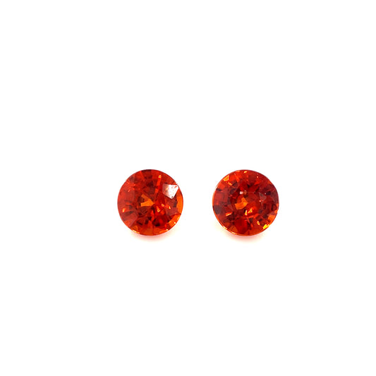 Spessartite Garnet Pair Round Cut 5.10mm
