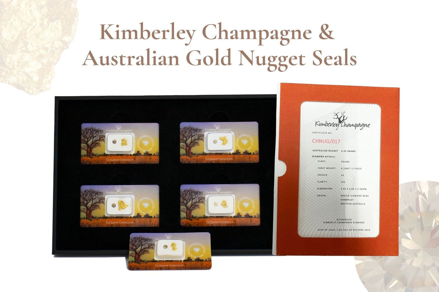 Kimberley Fancy Light Yellow Diamond & Western Australian Gold Nugget Pack – Limited Edition Collector’s Set