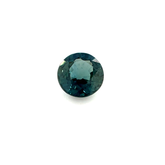 0.65ct Australian Sapphire Round Cut Teal Green