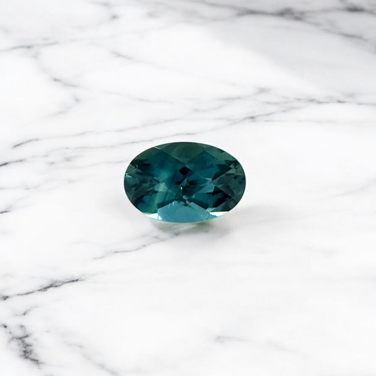 0.60ct Australian Sapphire Oval Cut Teal