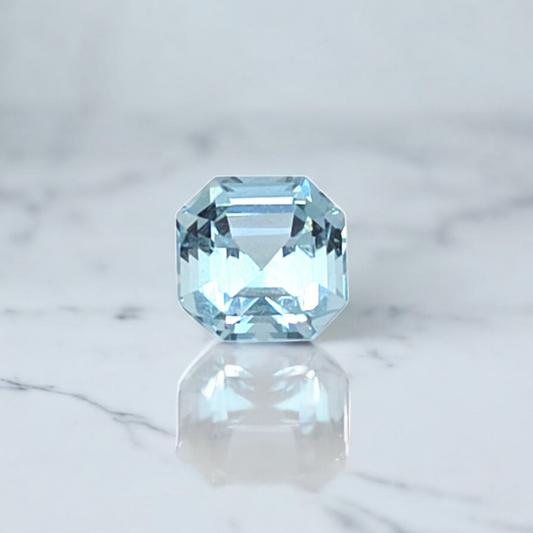 2.14 ct Aquamarine Square Emerald Cut