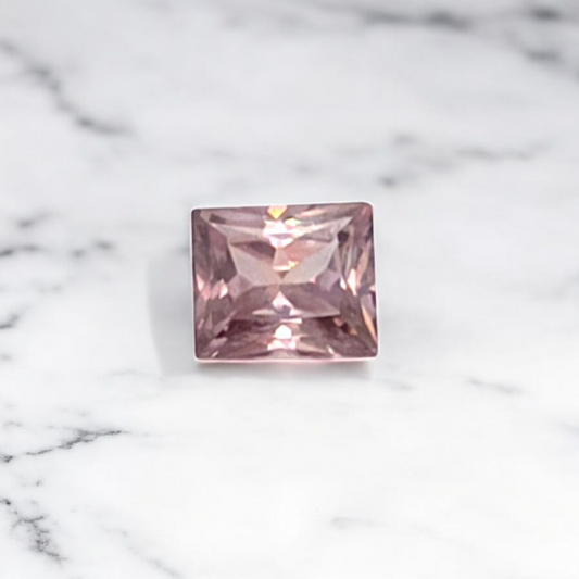 2.12 ct Australian Zircon Pink Square Cut