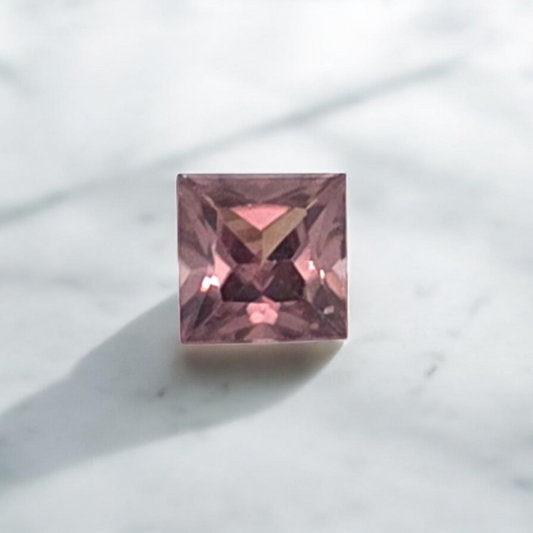 1.76 ct Australian Zircon Pink Square Cut