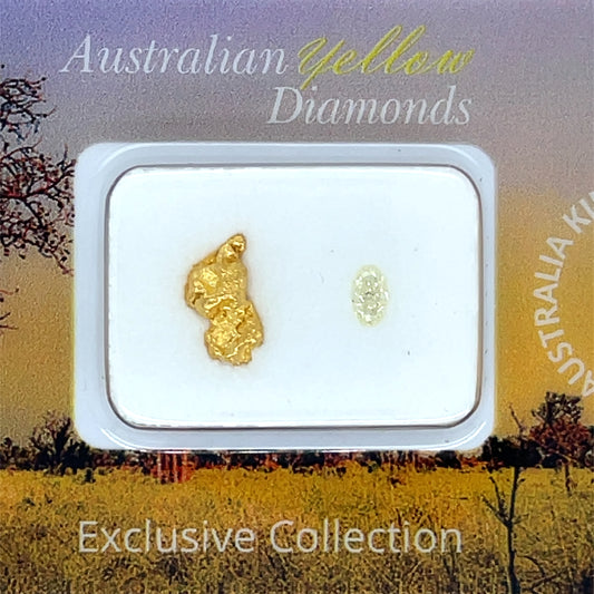 Kimberley Fancy Light Yellow Diamond & Western Australian Gold Nugget Pack – Limited Edition Collector’s Set