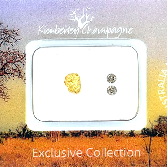 Kimberley Argyle Champagne Diamonds & Western Australian Gold Nugget Pack – Exclusive Collector’s Edition